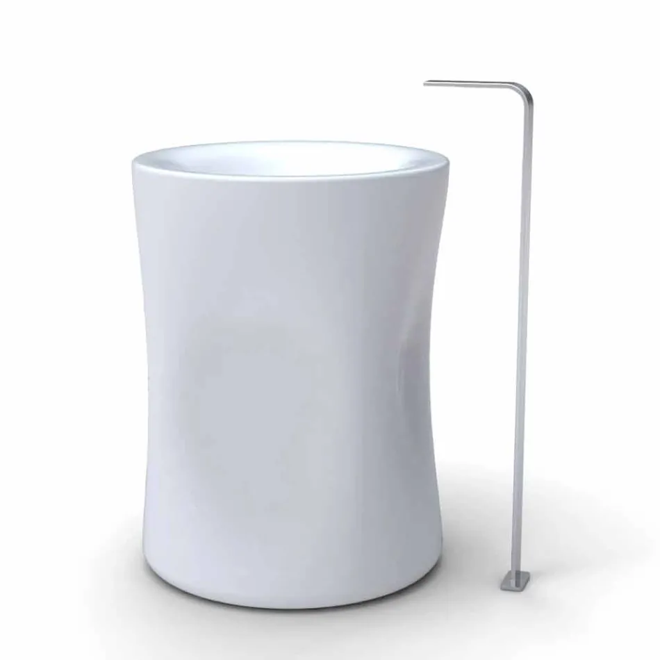 Modern kolumn frittstående sink producerad i Italien, Syracuse Viadurini