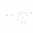 Design bänkskiva vit hartsvask med centralt avlopp - Moris Viadurini