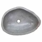 Moderna bänkskivan gjord av handgjord flodsten, Buriasco Viadurini