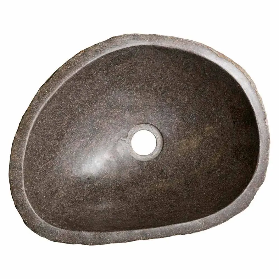 Moderna bänkskivan gjord av handgjord flodsten, Buriasco Viadurini