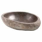 Moderna bänkskivan gjord av handgjord flodsten, Buriasco Viadurini