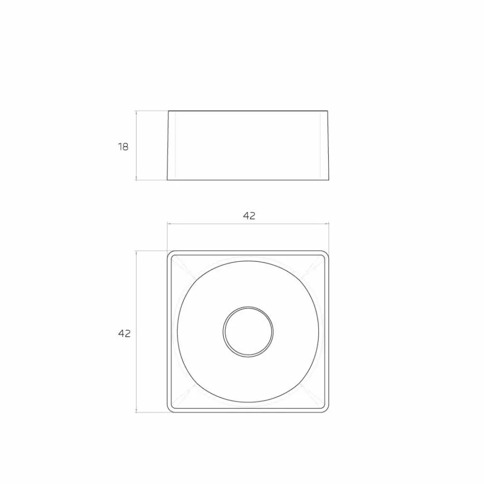 Kvadratisk modern bänkskivor i Italien, Forino Viadurini