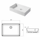 Design tvättställ i vit keramik eller färgad Leivi Viadurini