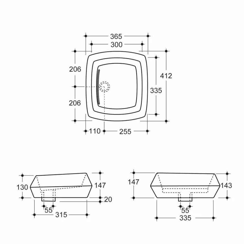 Designer tvättställ i brons keramik gjord i Italien Simon Viadurini