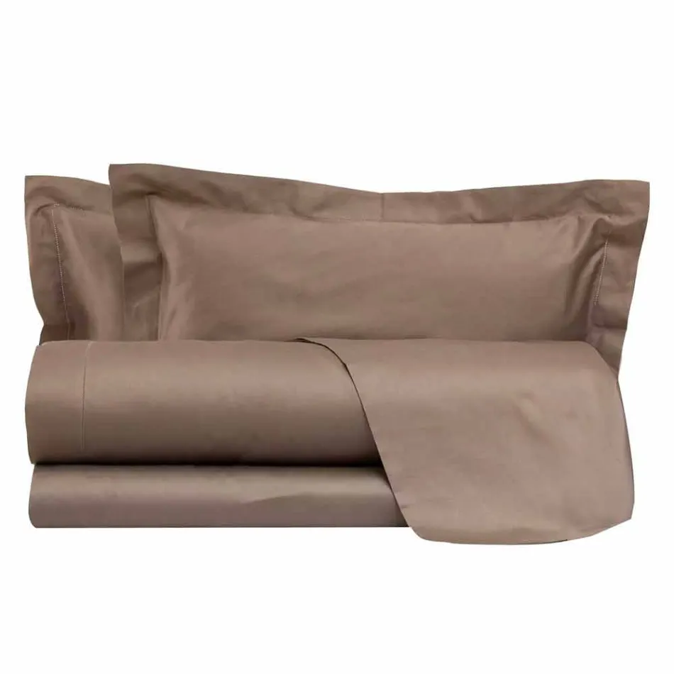 Bomullssatinlakan för dubbelsäng ensam färg - Freesia Viadurini