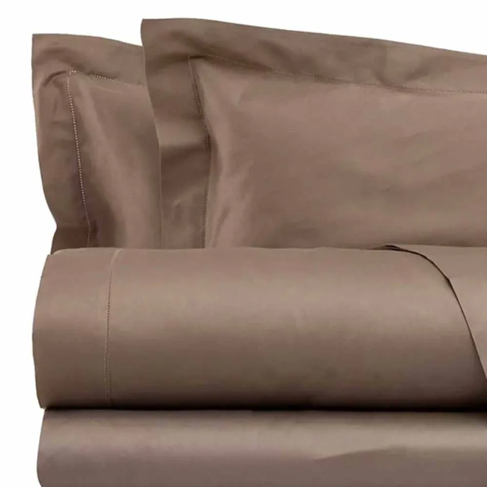 Bomullssatinlakan för dubbelsäng ensam färg - Freesia Viadurini