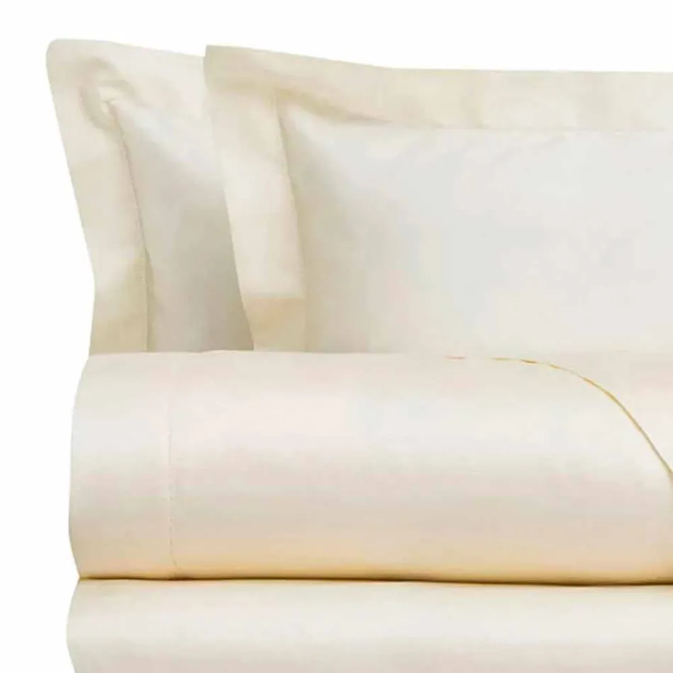 Bomullssatinlakan för dubbelsäng ensam färg - Freesia Viadurini