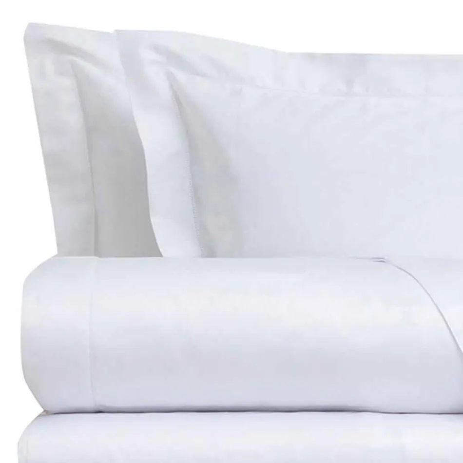 Bomullssatinlakan för dubbelsäng ensam färg - Freesia Viadurini