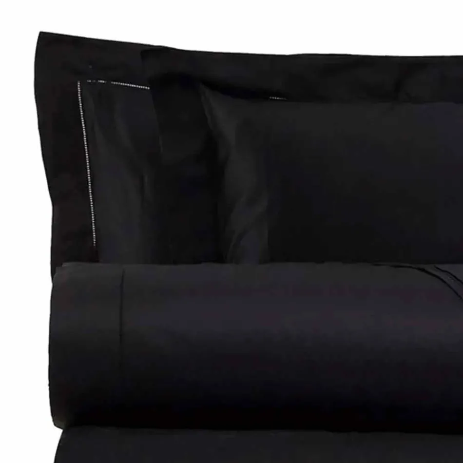 Bomullssatinlakan för dubbelsäng ensam färg - Freesia Viadurini