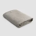 Dubbla påslakan i svart linne, smör eller gammal krita - Fiumano Viadurini