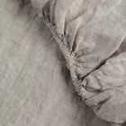 Dubbla påslakan i svart linne, smör eller gammal krita - Fiumano Viadurini