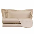 Ensfargade ark komplett i bomullssatin för dubbelsäng - Hibiskus Viadurini