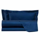 Ensfargade ark komplett i bomullssatin för dubbelsäng - Hibiskus Viadurini