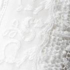 Högkvalitativt vitt linnelakan med spets för dubbelsäng - Fiumana Viadurini