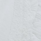 Högkvalitativt vitt linnelakan med spets för dubbelsäng - Fiumana Viadurini