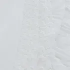 Högkvalitativt vitt linnelakan med spets för dubbelsäng - Fiumana Viadurini