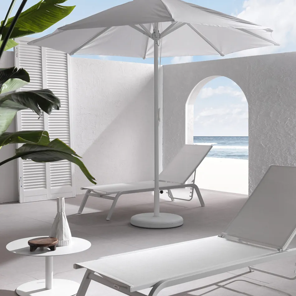 Trädgårdssolstolar i målad aluminium och textilen, 2 delar - kanin Viadurini