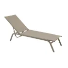 Trädgårdssolstolar i målad aluminium och textilen, 2 delar - kanin Viadurini