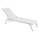 Trädgårdssolstolar i målad aluminium och textilen, 2 delar - kanin Viadurini