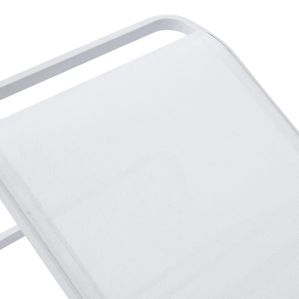 Solaya 194x65 cm solsäng i aluminium och textilene Viadurini