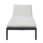 205x76 cm solsäng i aluminium med dyna - Tessara Viadurini