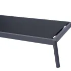 205x76 cm solsäng i aluminium med dyna - Tessara Viadurini