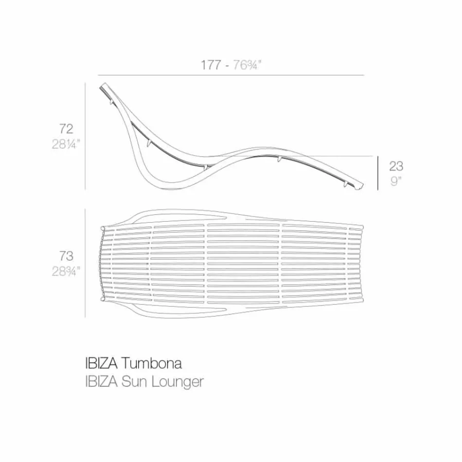 Utomhus schäslong solsäng, vit eller ecru plast 4 delar - Ibiza av Vondom Viadurini