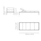 Utomhussäng med ram av teak Tillverkad i Italien - Briga Viadurini