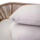 Solstol för utomhusbruk med ram, rep och dynor i teak - Tält Viadurini