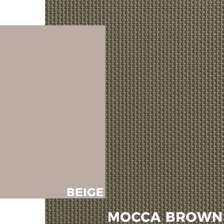 Utomhus solsäng i aluminium med hjul och armstöd Modern design - Carmine Viadurini