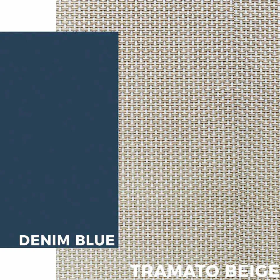 Utomhus solsäng i aluminium med hjul och armstöd Modern design - Carmine Viadurini