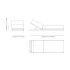 Utomhussolsäng i tyg och trästruktur Tillverkad i Italien - Armelia Viadurini