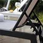 Solstol för utomhusbruk av aluminium och textilene med 2 hjul - Kostym Viadurini