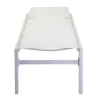 Solstol för utomhusbruk av aluminium och textilene med 2 hjul - Kostym Viadurini