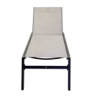 Solstol för utomhusbruk av aluminium och textilene med 2 hjul - Kostym Viadurini