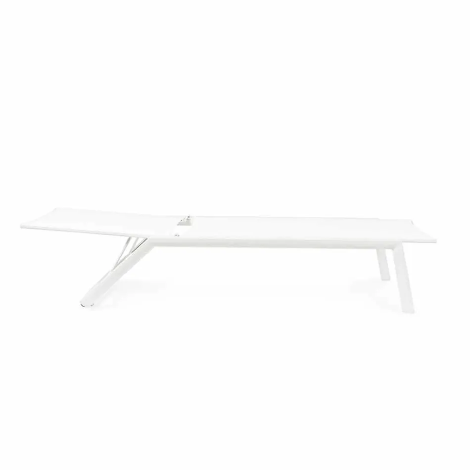 Liggande utomhusstol med aluminium- och textilenehjul - juvel Viadurini