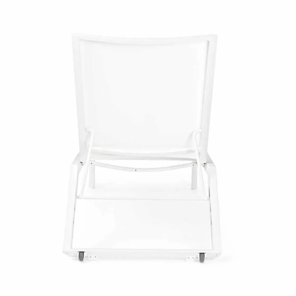 Liggande utomhusstol med aluminium- och textilenehjul - juvel Viadurini