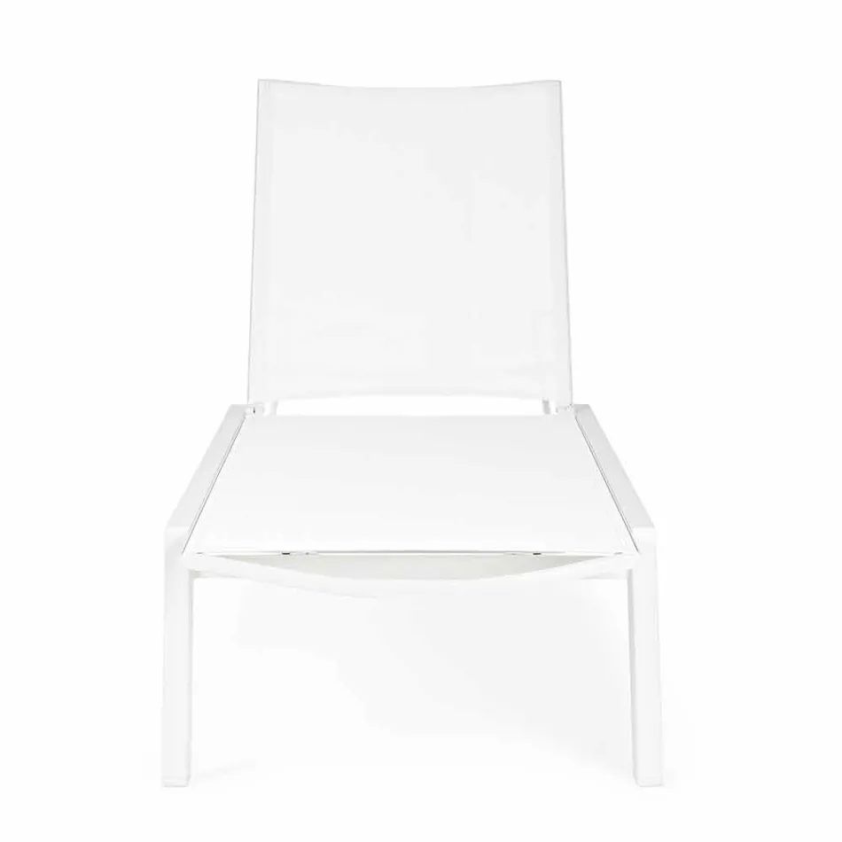 Liggande utomhusstol med aluminium- och textilenehjul - juvel Viadurini