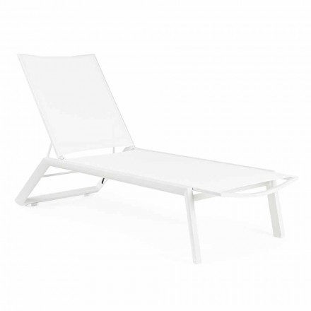 Liggande utomhusstol med aluminium- och textilenehjul - juvel Viadurini