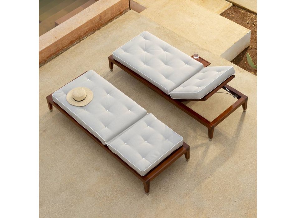 1- eller 2-sits trädgårdsstol med dyna Tillverkad i Italien - Balin Viadurini