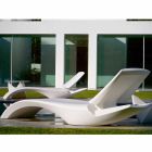 Design Chaise Longue Garden Lounger i vit plast - Zoe av Mayyour Viadurini