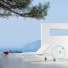 Tillverkad i Italien Stapelbar trädgårdssäng 2 delar - Aberdeen Viadurini