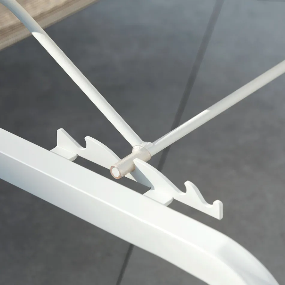 Tillverkad i Italien Stapelbar trädgårdssäng 2 delar - Aberdeen Viadurini