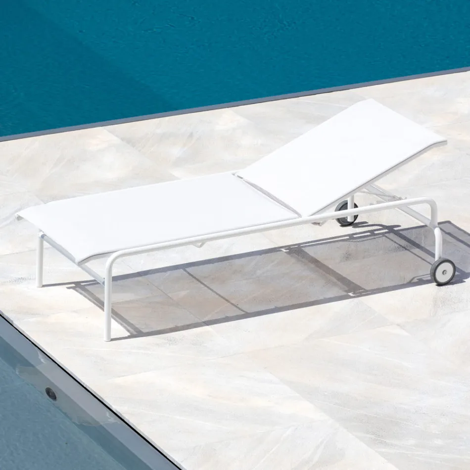 Stapelbar trädgårdssäng i stål Tillverkad i Italien 2 delar - Arwen Viadurini