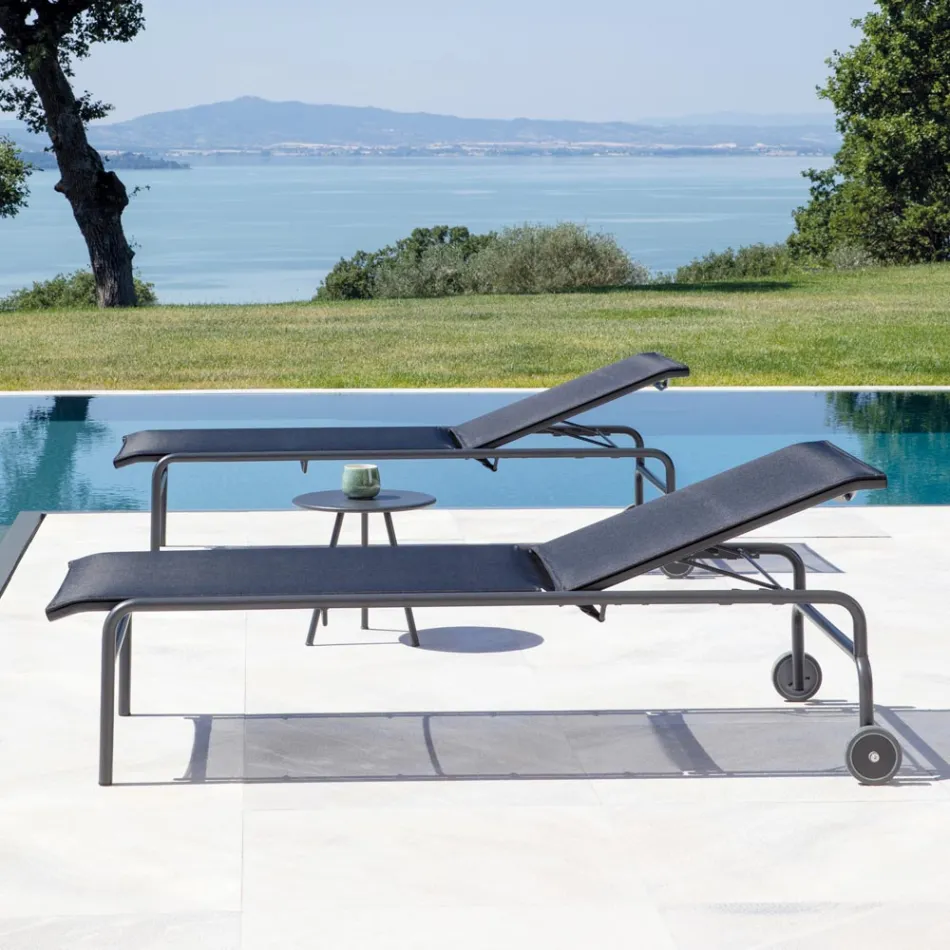 Stapelbar trädgårdssäng i stål Tillverkad i Italien 2 delar - Arwen Viadurini