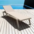 Stapelbar trädgårdssolstol i polypropen och färgad textilen - Artelia Viadurini