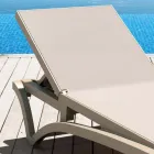 Stapelbar trädgårdssolstol i polypropen och färgad textilen - Artelia Viadurini