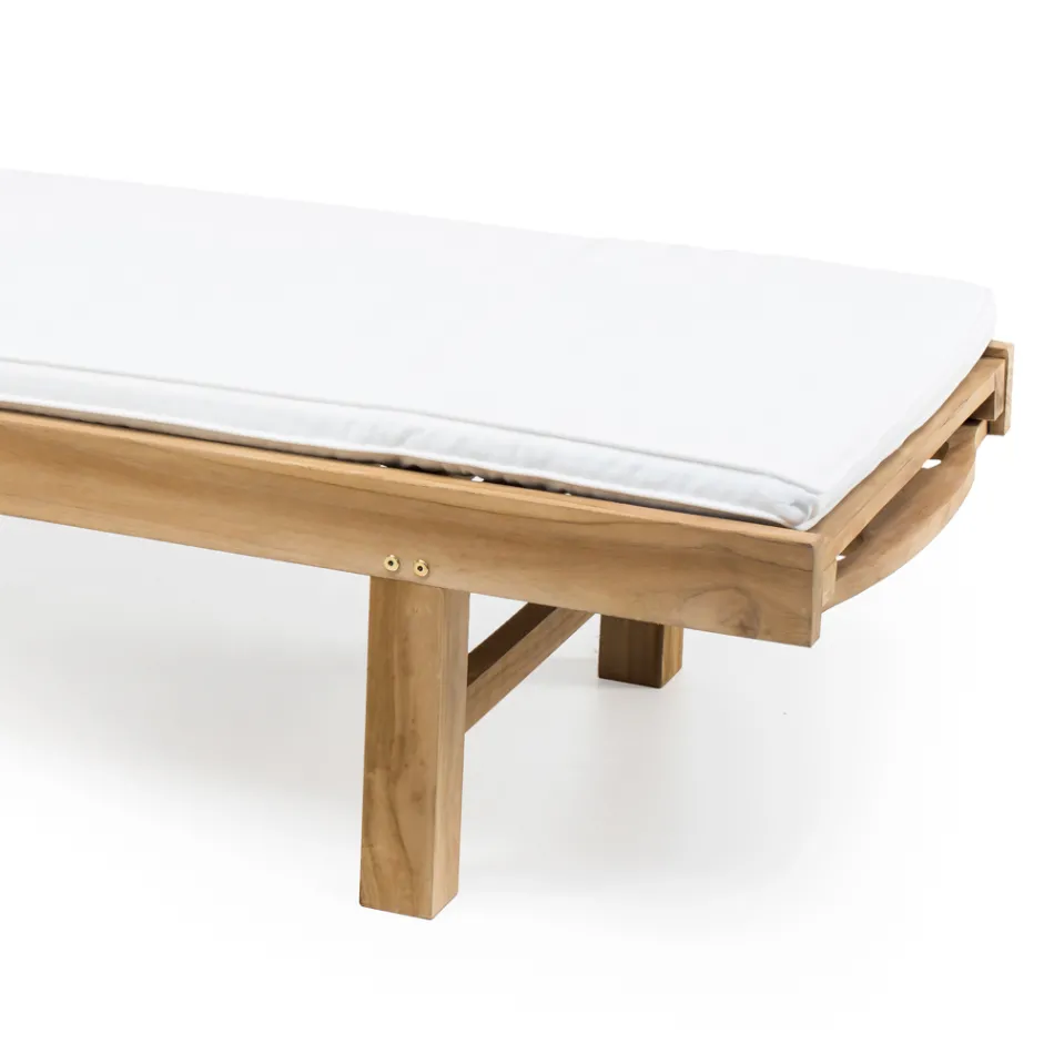 Trädgårdssolstol i naturlig teak - Yggdrasil Viadurini