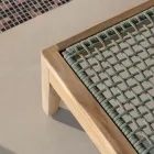 Trädgårdssolstol i teak och rep - Jhon Viadurini