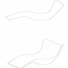 Surfa av Vondom trädgårdssäng, modern design i polyeten Viadurini